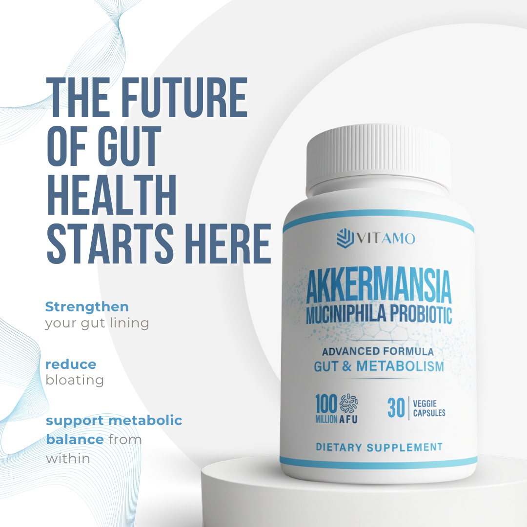 Vitamo Akkermansia Muciniphila Probiotic Supplement  for Weight Loss Support - Metabolic & Digestive Health